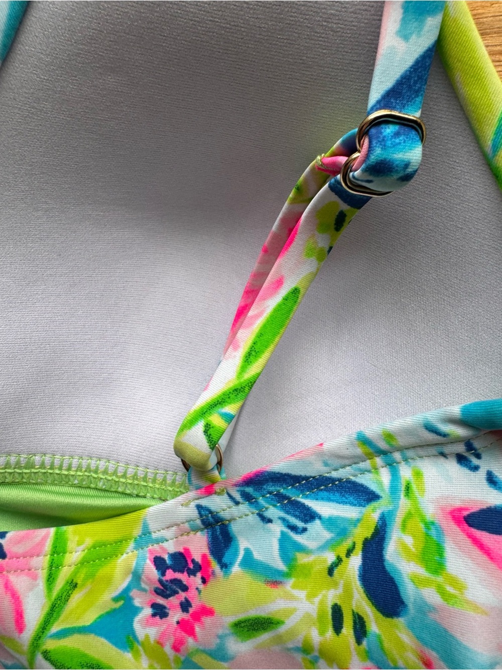 NWT Stella Parker Multi Waterlily Floral Tankini Swimsuit Top S - Picture 4 of 6